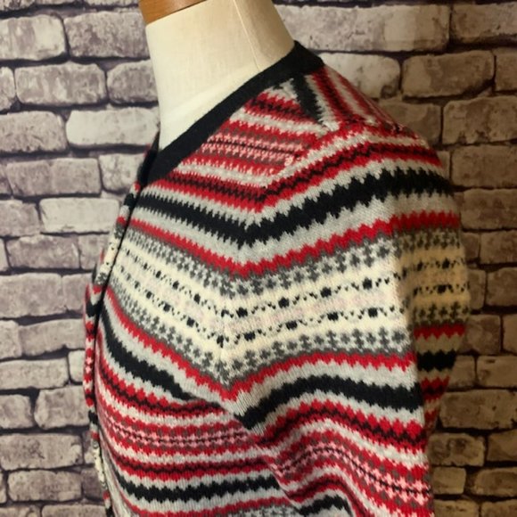 Talbots Fair Isle Cardigan Size MP - Picture 5 of 9